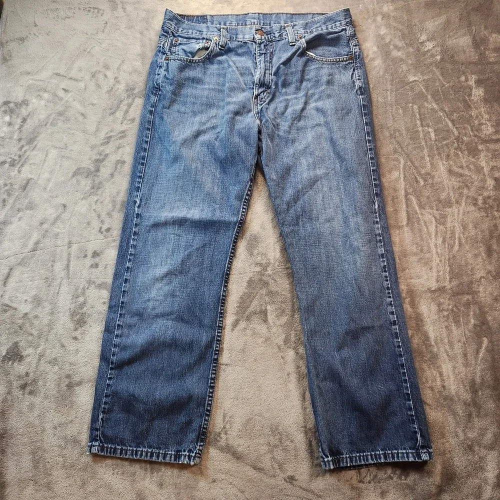 Levis 569 Jeans Mens 34x30 Blue Loose Straight Baggy Medium Wash Denim Y2K VTG